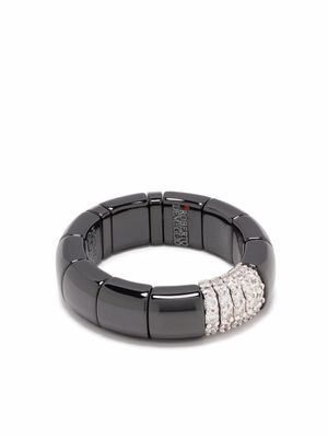 Roberto Demeglio bague Domino en or blanc 18ct ornée de diamants - Argent
