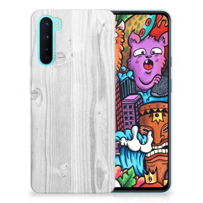 OnePlus Nord | Bumper Hoesje | White Wood
