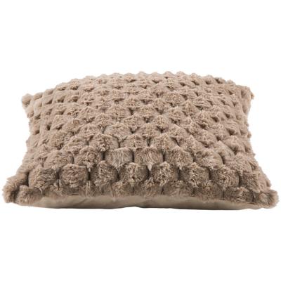 Leen Bakker - Sierkussen Cynthia - 45x45 Cm - Polyester - Taupe