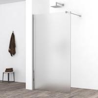 Wiesbaden Inloopdouche 90x200 cm Nano-coating Melkglas Chroom