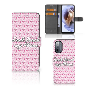 Motorola Moto G31 | G41 Portemonnee Hoesje Flowers Pink DTMP