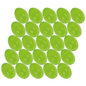 Hobby knutsel eieren - 25x - 6 cm - groen - kunststof - decoratie paaseieren