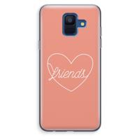 Friends heart: Samsung Galaxy A6 (2018) Transparant Hoesje