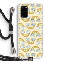Regenboog: Samsung Galaxy S20 Plus Transparant Hoesje met koord