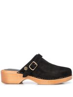 RE/DONE mules en daim à boucle - Noir