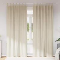 VidaXL Verduisterende gordijnen 2 pcs crème 140 x 260 cm fluweel