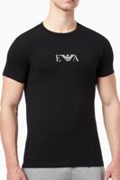 Armani T-shirts Monogram 2-pack zwart - thumbnail