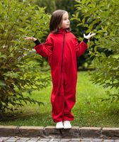 Waterproof Softshell Overall Comfy Red Jumpsuit - thumbnail