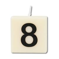 Paperdreams letter kaarsje nr. 8, 4st.