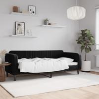 Slaapbank 80x200 cm fluweel zwart