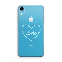 Best heart pastel: iPhone XR Transparant Hoesje