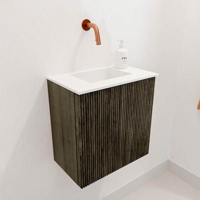 Toiletmeubel Mondiaz Joya | 40 cm | Meubelkleur Shadow | Faye wastafel Talc Midden | Zonder kraangat(en) Toiletmeubel Mondiaz Joya | 40 cm | Meubelkleur Shadow | Faye wastafel Talc Midden | Zonder kraangat(en)