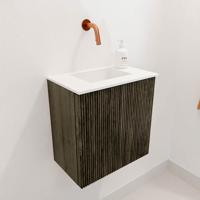 Toiletmeubel Mondiaz Joya | 40 cm | Meubelkleur Shadow | Faye wastafel Talc Midden | Zonder kraangat(en) Toiletmeubel Mondiaz Joya | 40 cm | Meubelkleur Shadow | Faye wastafel Talc Midden | Zonder kraangat(en)