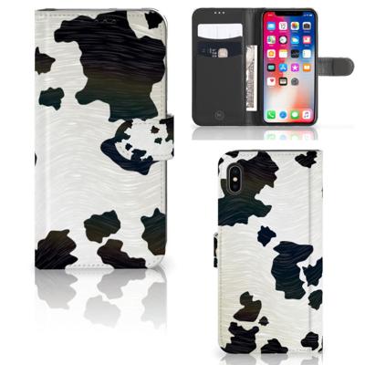 Apple iPhone Xs Max | Telefoonhoesje | Met pasjeshouder | Koeienvlekken