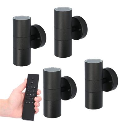 Set van 4 dimbare LED Wandlamp Blenda - 2700K warm wit - GU10 fitting - Up & Down light - IP44 waterdicht - Incl. dimmer met afstandsbediening Set van 4 dimbare LED Wandlamp Blenda - 2700K warm wit - GU10 fitting - Up & Down light - IP44 waterdicht - Incl. dimmer met afstandsbediening