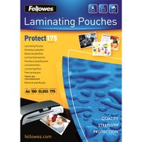 Fellowes lamineerhoes Protect175 ft A4, 350 micron (2 x 175 micron), pak van 100 stuks - thumbnail