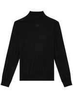 Diesel pull en laineK-Gil à logo brodé - Noir