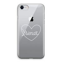 Friends heart pastel: iPhone 8 Transparant Hoesje