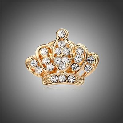 Mini Kroonvorm broche voor vrouw (goud)
