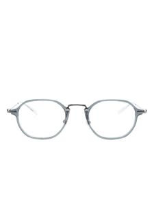 Montblanc lunettes de vue rondes à plaque logo - Gris