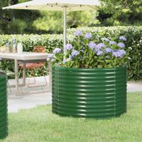 Plantenbak 100x100x68 cm gegalvaniseerd staal groen