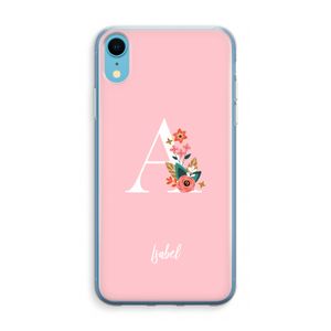 Pink Bouquet: iPhone XR Transparant Hoesje