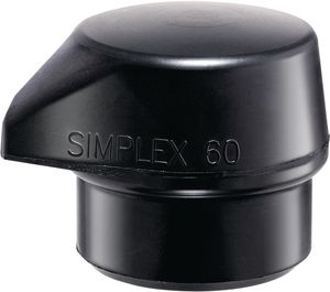 Halder Kunststofhamerkop | kop d. 60 mm | rubber zwart middelhard | 1 stuk - 3202.260 3202.260