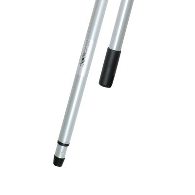 Metalen telescoopsteel zilver 200 cm