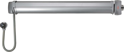 JPM FC-EA-10 JPM Elektromechanische paniekbalk Fluid Control - Uit- en Ingang | type: C | 1 punt | kruk | kleur: aluminium | lengte: 1165 mm |