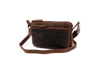 Gaaf festival tasje met voorvak hunter bruin Gaaf festival tasje met voorvak hunter bruin