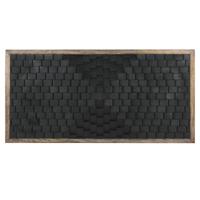 Hoofdbord Home ESPRIT Bruin Zwart Mangohout 160 x 5 x 80 cm