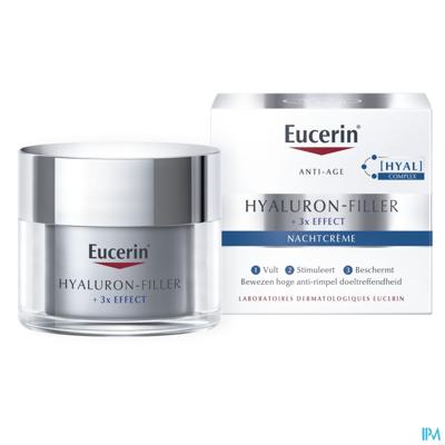 Eucerin Hyaluron-Filler 3x Effect Nachtcrème Anti Age en Rimpels 50ml