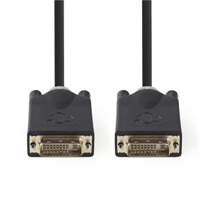 Nedis CCBP32000AT20 Dvi-kabel Dvi-d 24+1-pins Male - Dvi-d 24+1-pins Male 2,0 M Antraciet