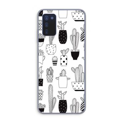 Cactusmotief: Samsung Galaxy A03s Transparant Hoesje