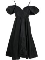 PINKO robe mi-longue à taille ceinturée - Noir