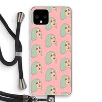 King Kylie: Pixel 4 Transparant Hoesje met koord King Kylie: Pixel 4 Transparant Hoesje met koord