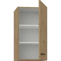Hoge kast - MODENA - 40 cm - Ambachtelijk eiken en mat zwart - CUISINIER