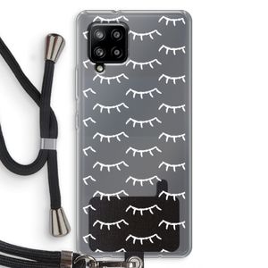 Wimpers: Samsung Galaxy A42 5G Transparant Hoesje met koord