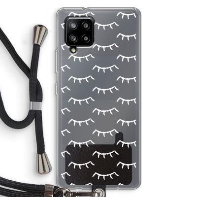 Wimpers: Samsung Galaxy A42 5G Transparant Hoesje met koord