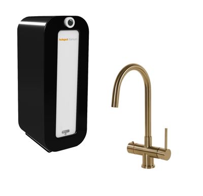 HotSpot Titanium Calisto kokend water kraan met Combi 8 liter boiler, goud