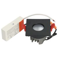 BM100-11 Vierkant vast IP44 Frosted Zwart