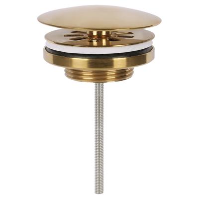 Differnz afvoerplug always open | mat goud | 72mm