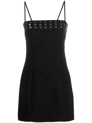 Blumarine robe courte à détails d'œillets - Noir