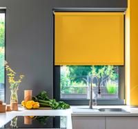 Zonnebloem tinten rolgordijn keuken geel