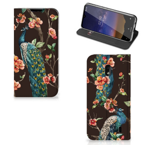 Nokia 2.2 Hoesje maken Pauw met Bloemen