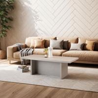 Salontafel Palmer 110 x 50cm, kleur grijs natuursteen