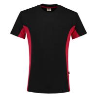 Tricorp T-shirt Bi-Color - Workwear - 102002 - zwart/rood - maat L