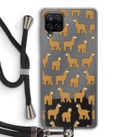 Alpacas: Samsung Galaxy A12 Transparant Hoesje met koord