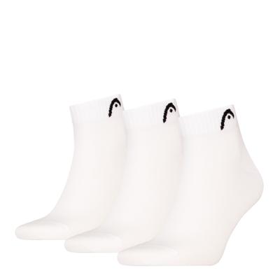 HEAD Quartersokken Training 3-pack Wit-43/46