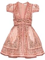 ZIMMERMANN robe courte évasée à imprimé bandana - Rose